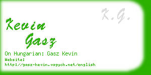 kevin gasz business card